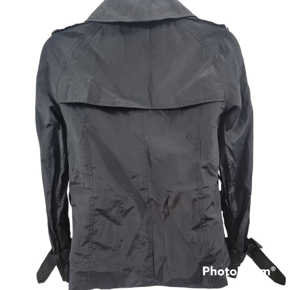 Zara Basic Black Utility Button Front Pockets Jac… - image 5